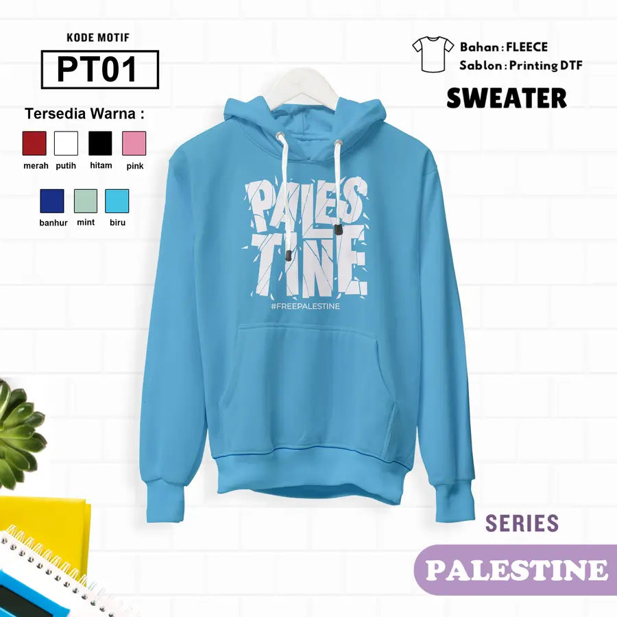 PT01 - Sweater Kids Fleece Panjang [Varian: L (5-6 y) / Biru]