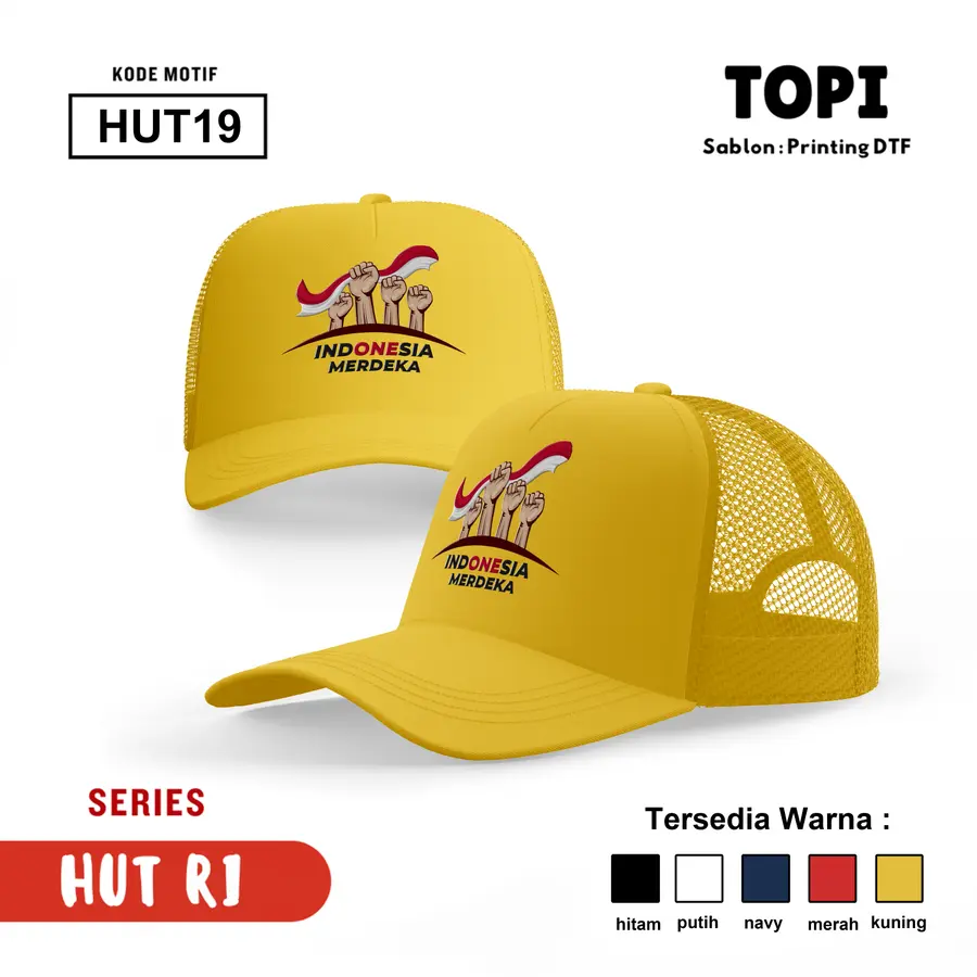 HUT19 - Topi [Varian: Hitam]