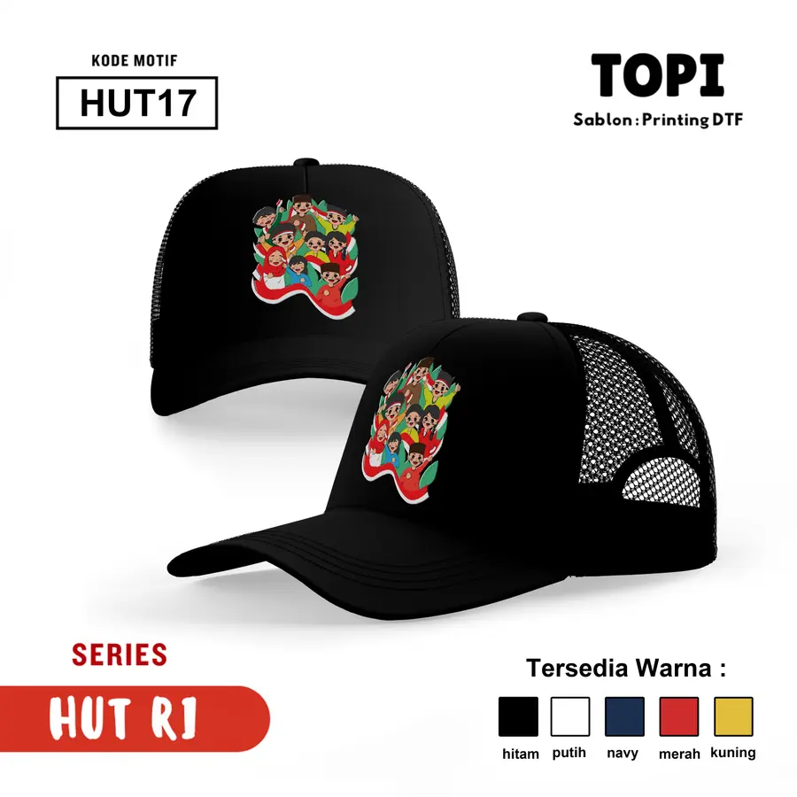 HUT17 - Topi [Varian: Hitam]