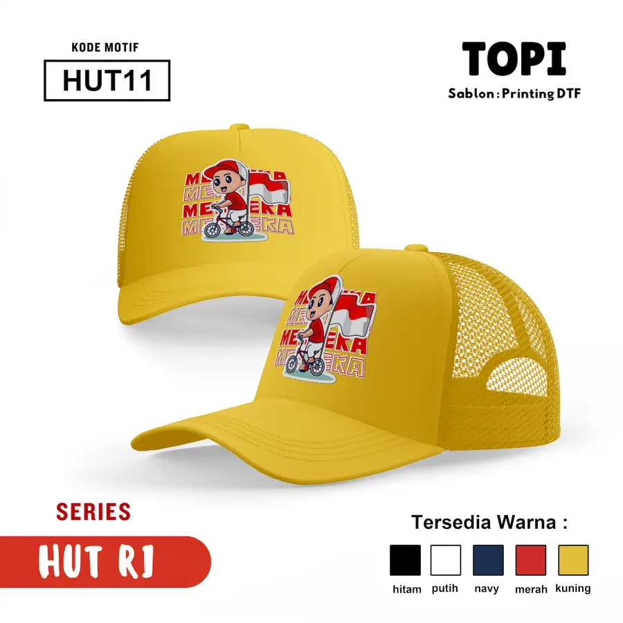HUT11 - Topi [Varian: Hitam]