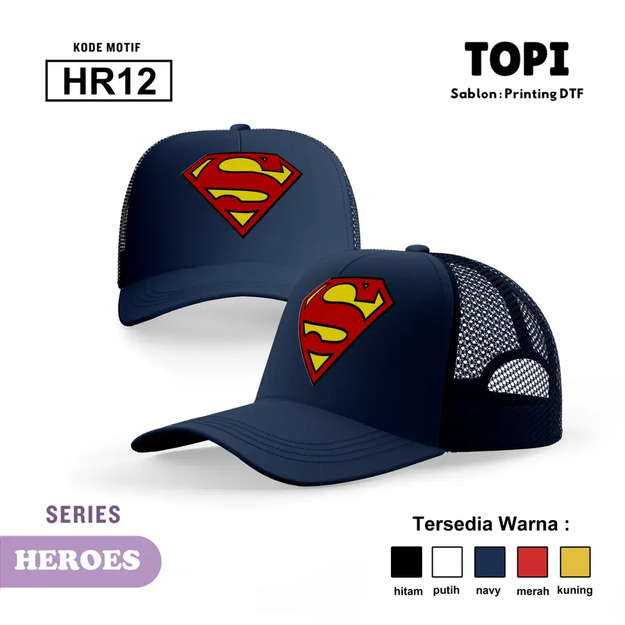 HR12 - Topi [Varian: Hitam]