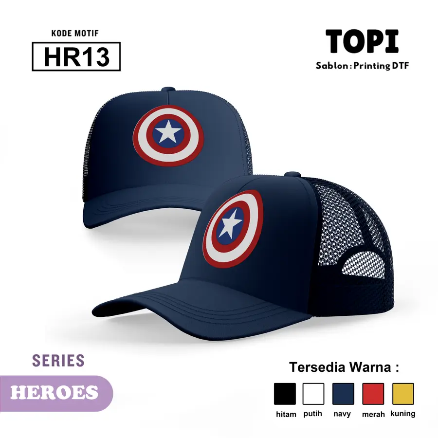 HR13 - Topi [Varian: Hitam]