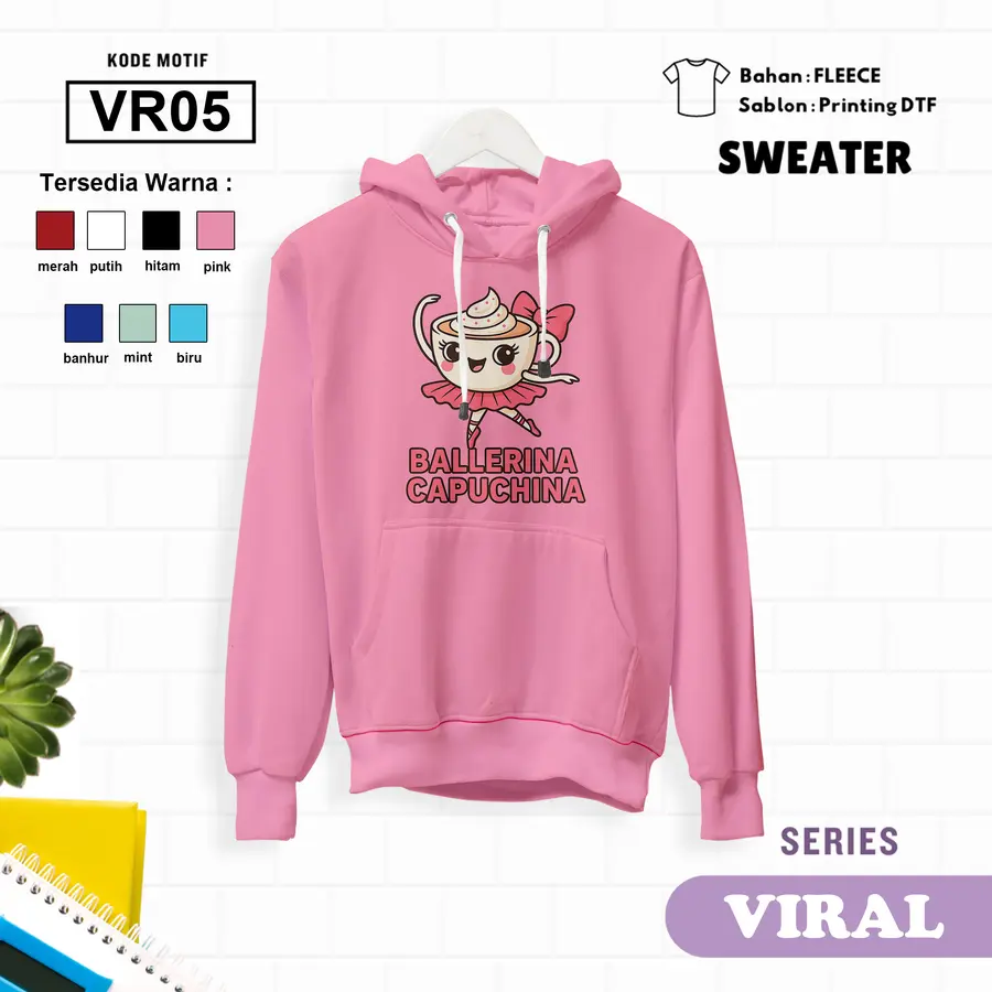 VR05 - Sweater Kids Fleece Panjang [Varian: L (5-6 y) / Biru]