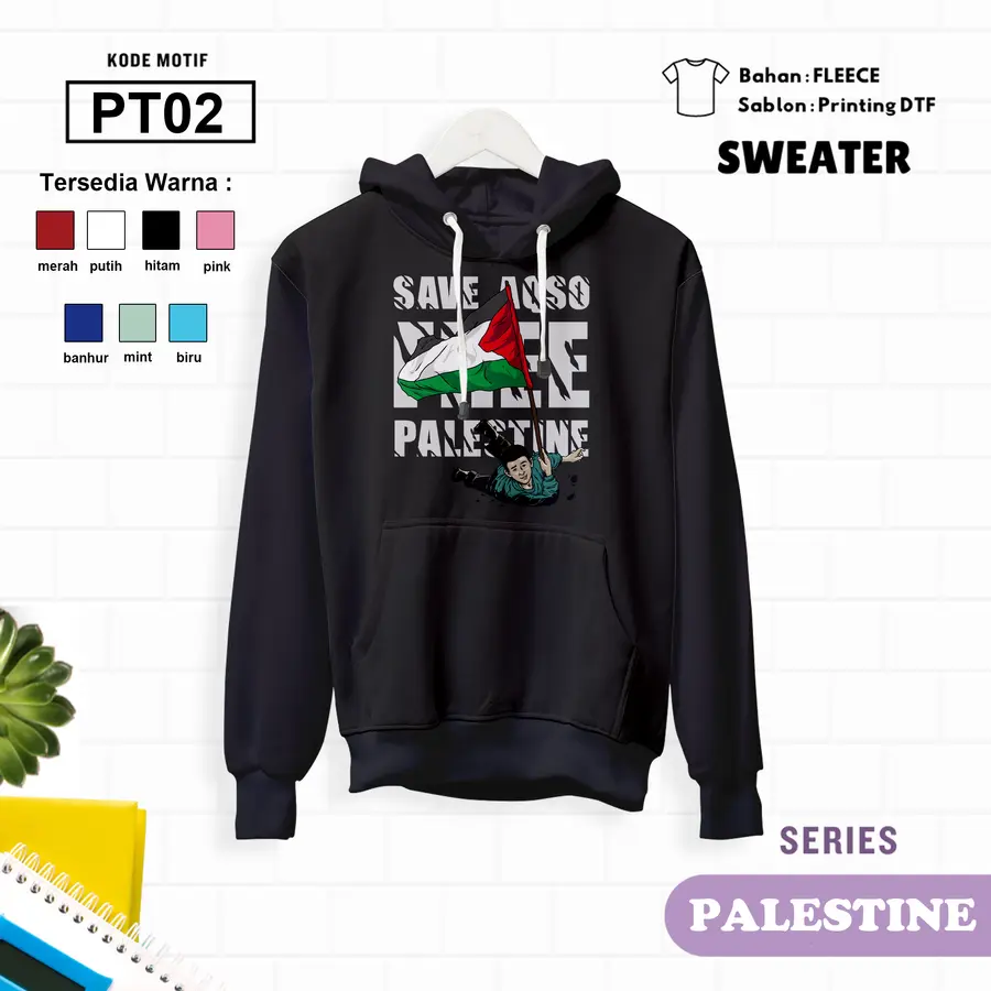 PT02 - Sweater Kids Fleece Panjang [Varian: L (5-6 y) / Biru]