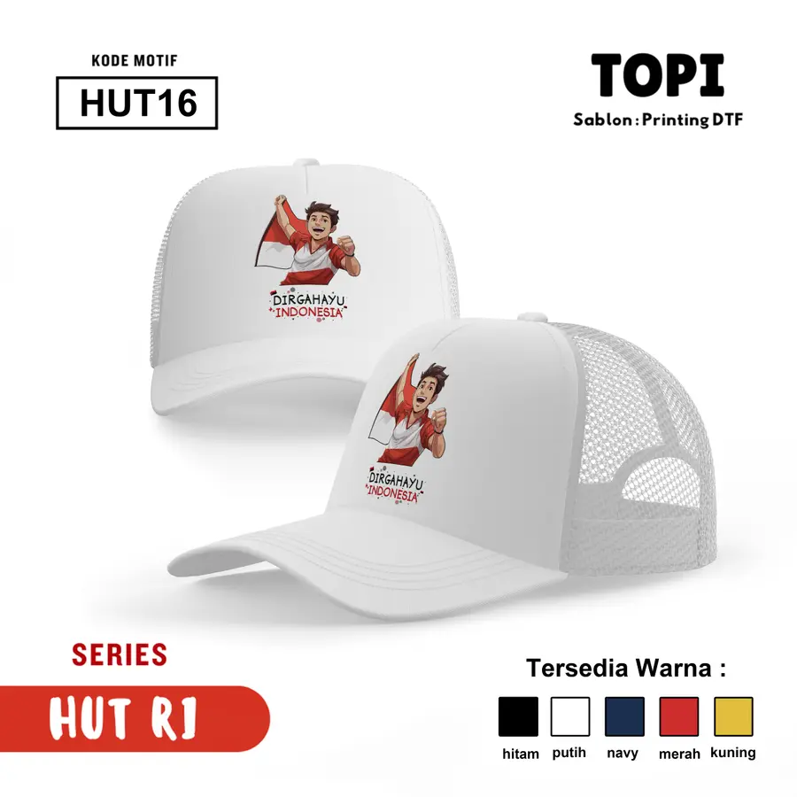 HUT16 - Topi [Varian: Hitam]