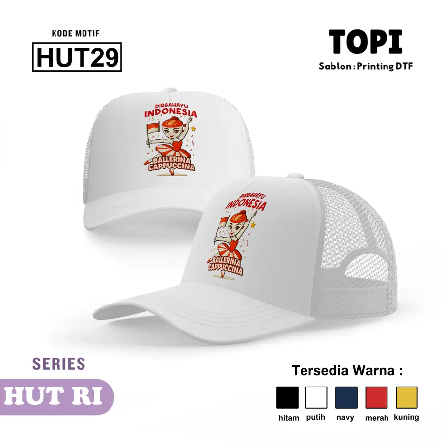 HUT29 - Topi [Varian: Hitam]