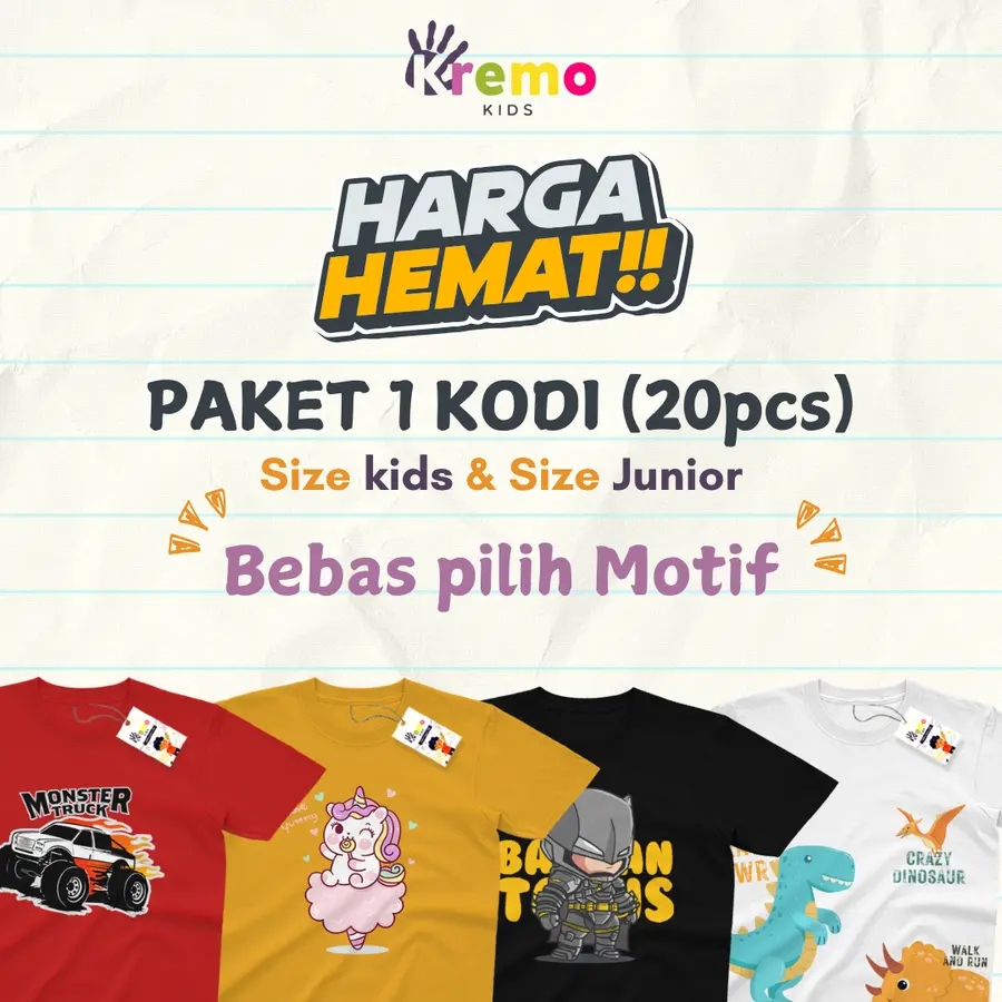 1 KODI CUSTOM SERIES (BEBAS PILIH MOTIF, BISA CAMPUR) [Varian: Kids]