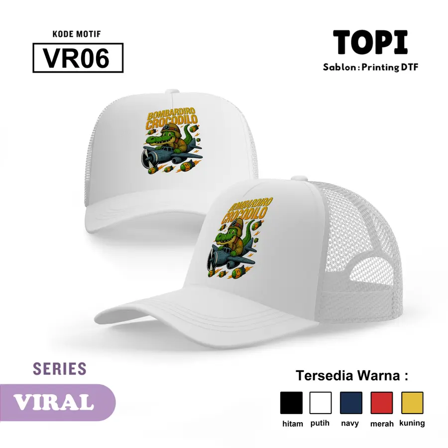 VR06 - Topi [Varian: Hitam]