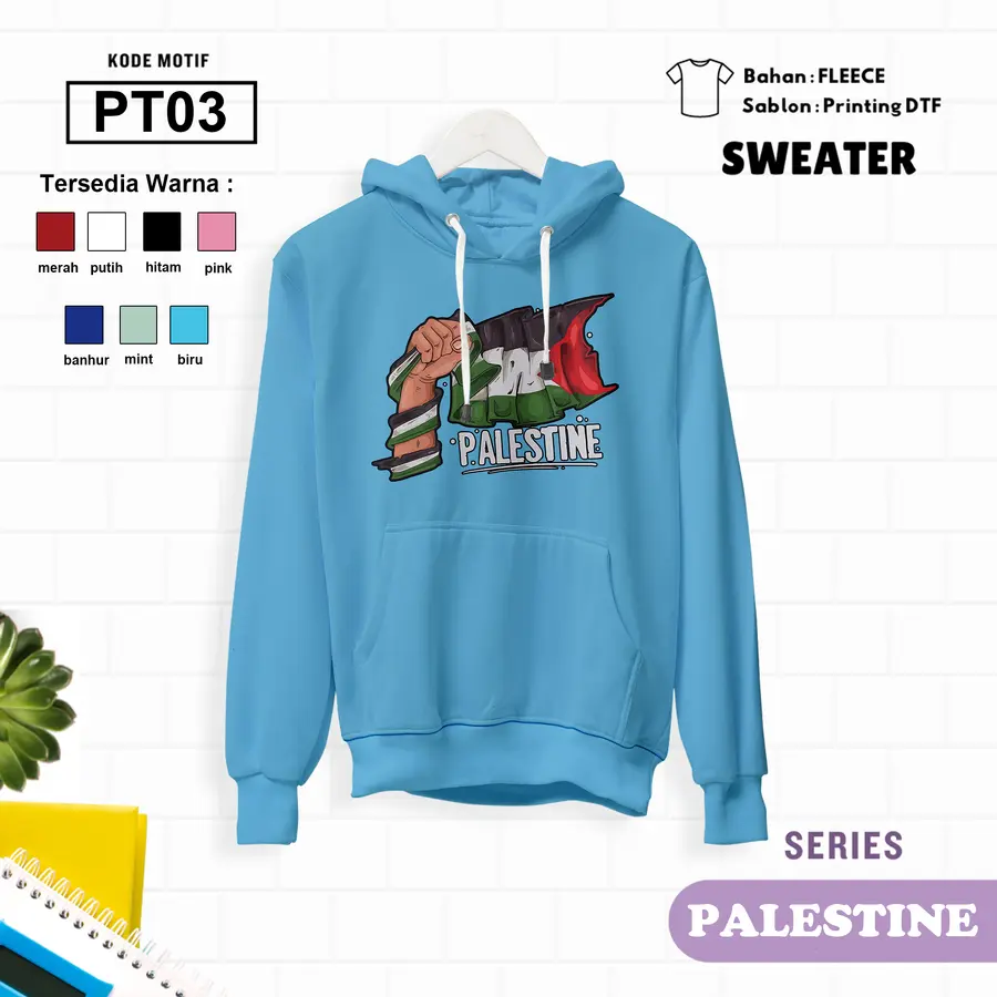PT03 - Sweater Kids Fleece Panjang [Varian: L (5-6 y) / Biru]