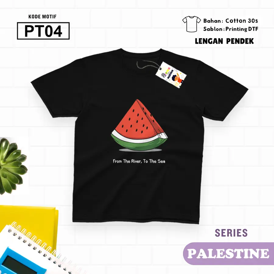 PT04 - Kaos Kids/Junior Cotton 30s Pendek [Varian: S Kids (1-2 y) / Biru Turkish]