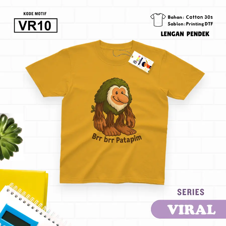 VR10 - Kaos Dewasa Cotton 30s Pendek [Varian: M / Biru Turkish]