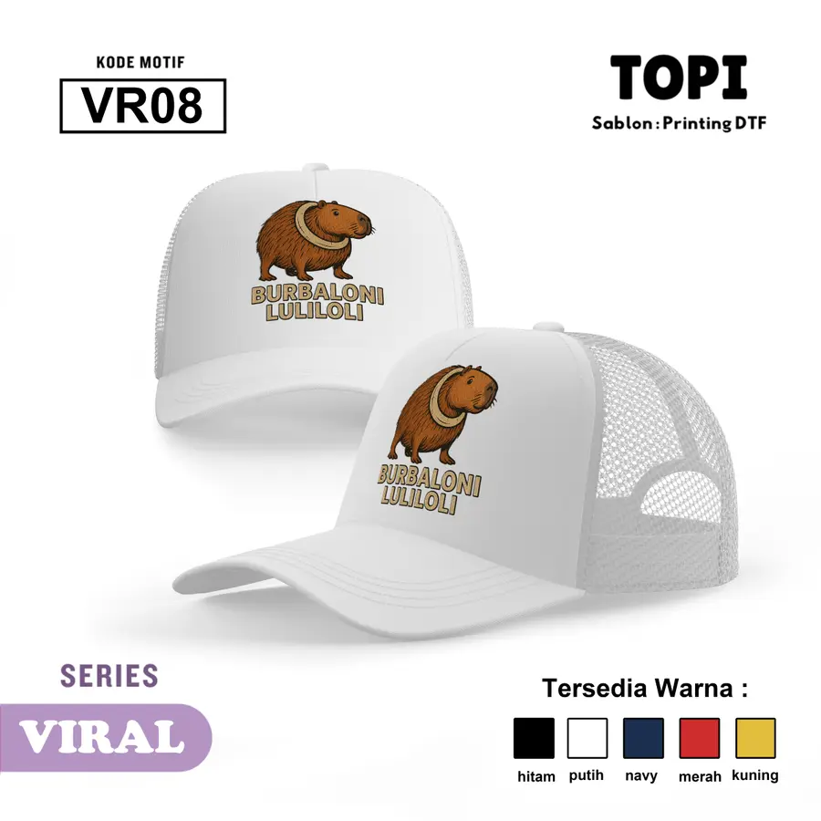 VR08 - Topi [Varian: Hitam]