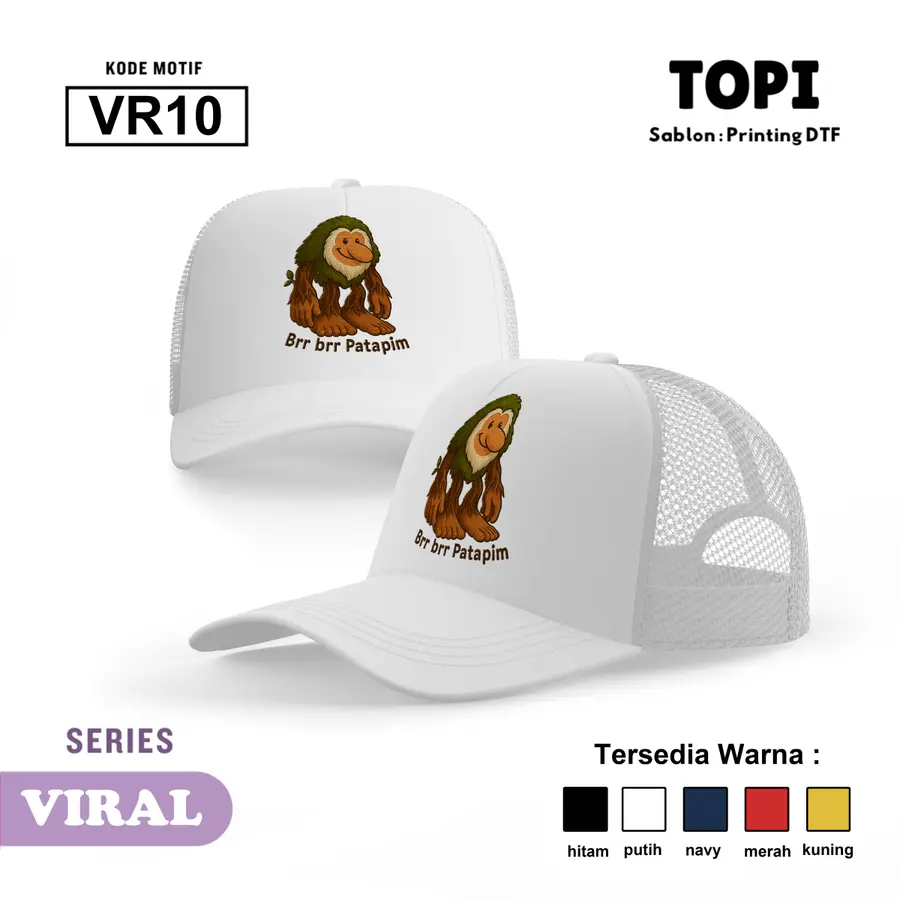 VR10 - Topi [Varian: Hitam]