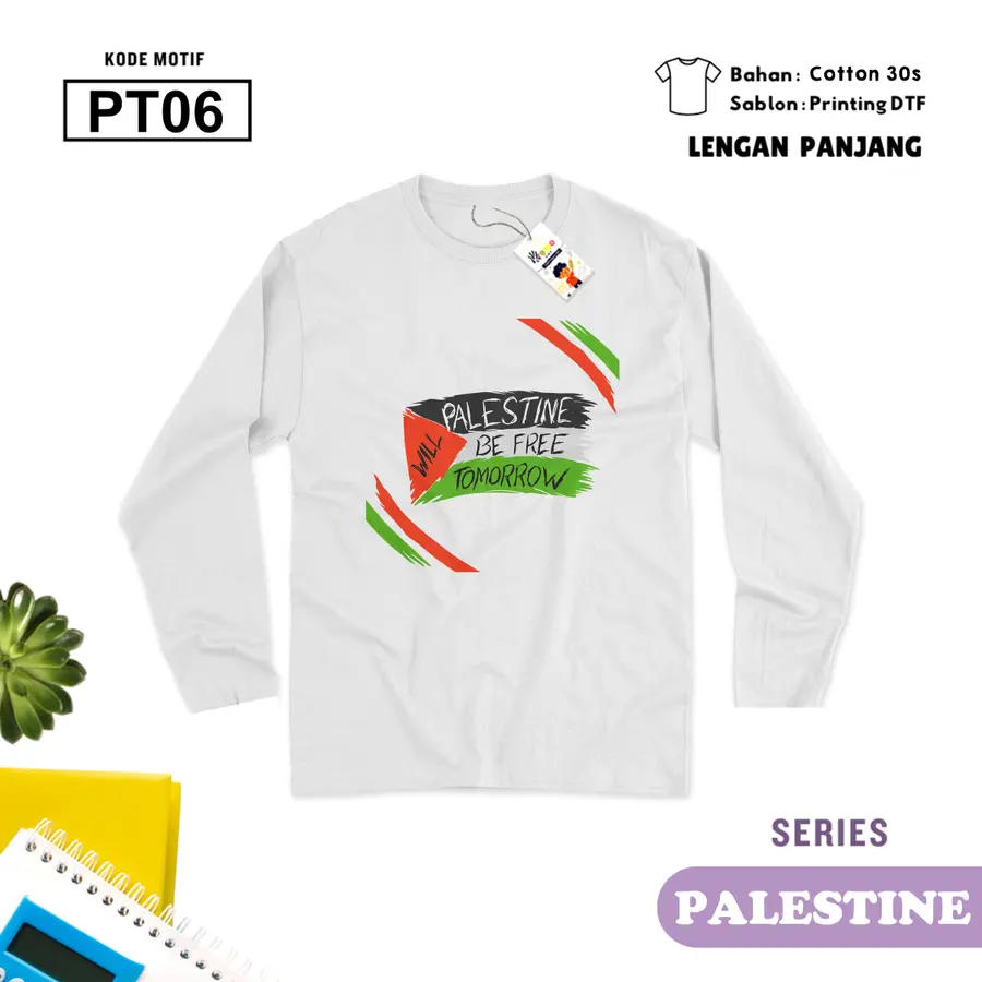 PT06 - Kaos Kids/Junior Cotton 30s Panjang [Varian: S Kids (1-2 y) / Biru Turkish]