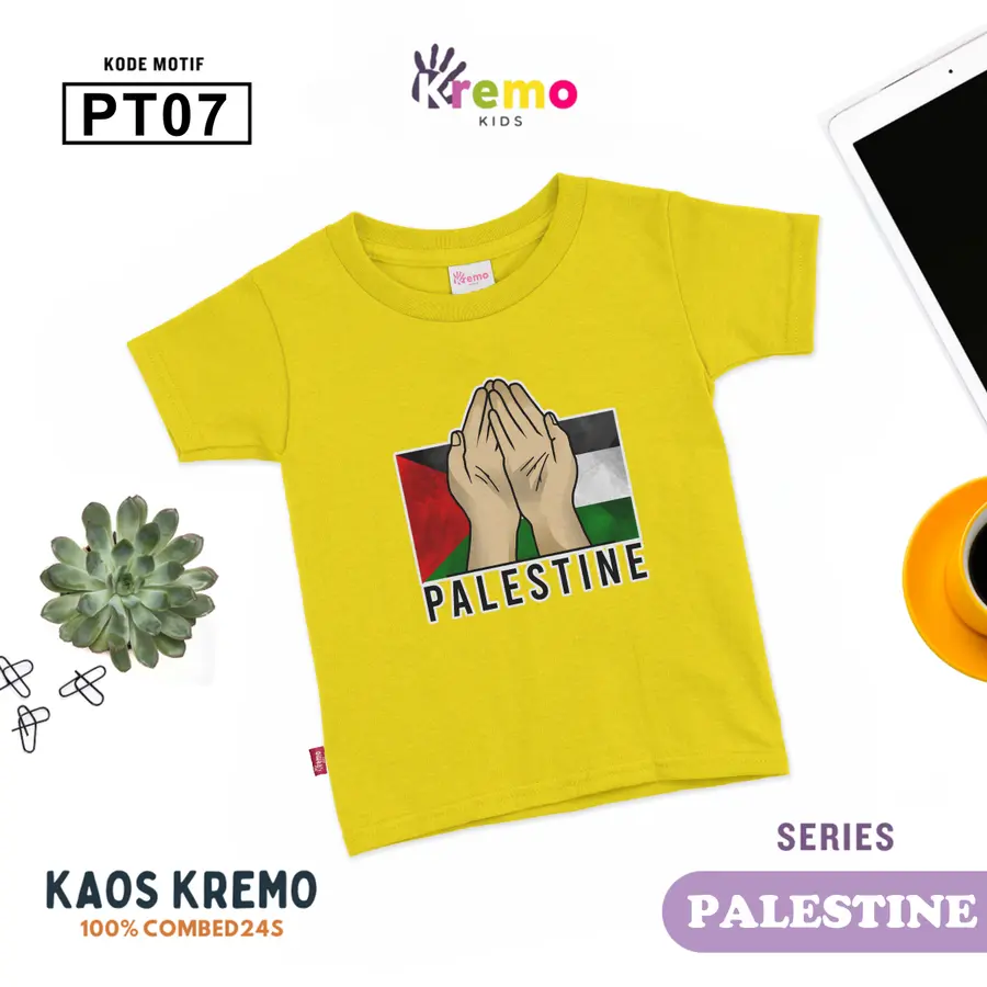 PT07 - Kaos Kids Combed 24s Pendek [Varian: S (3-4 y) / Biru]