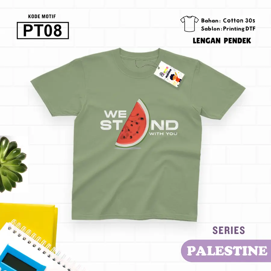 PT08 - Kaos Dewasa Cotton 30s Pendek [Varian: M / Biru Turkish]