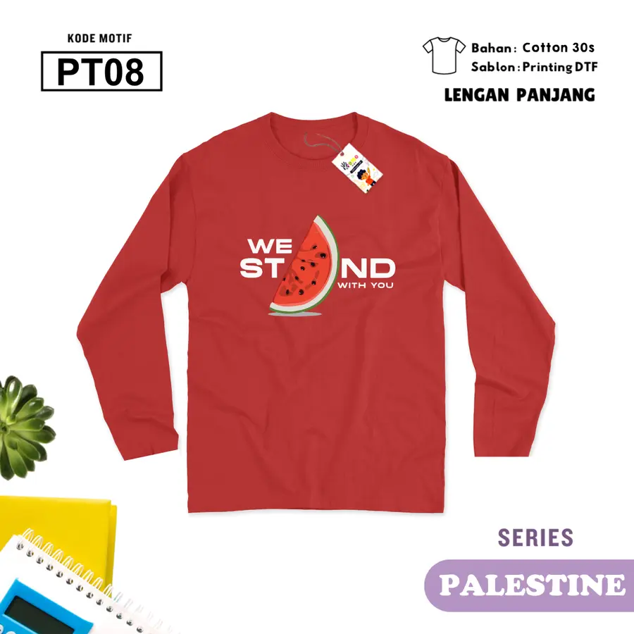 PT08 - Kaos Kids/Junior Cotton 30s Panjang [Varian: S Kids (1-2 y) / Biru Turkish]