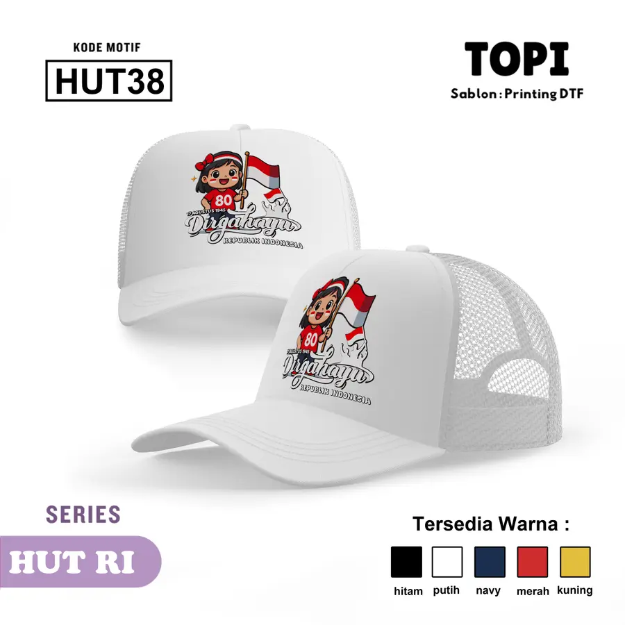 HUT38 - Topi [Varian: Hitam]