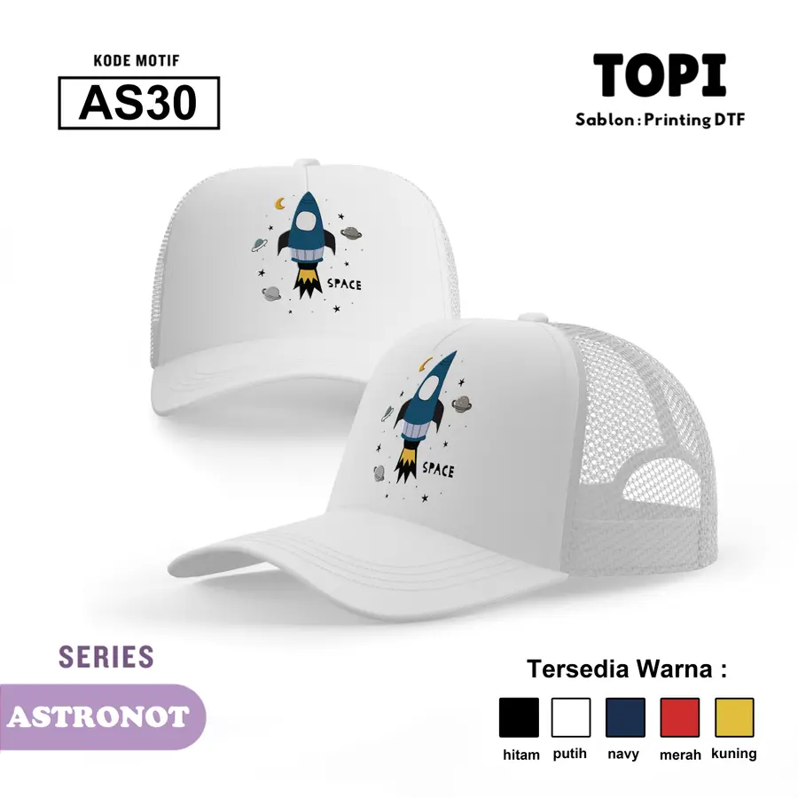 AS30 - Topi [Varian: Hitam]