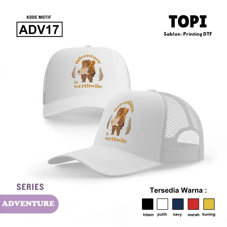 ADV17 - Topi [Varian: Hitam]