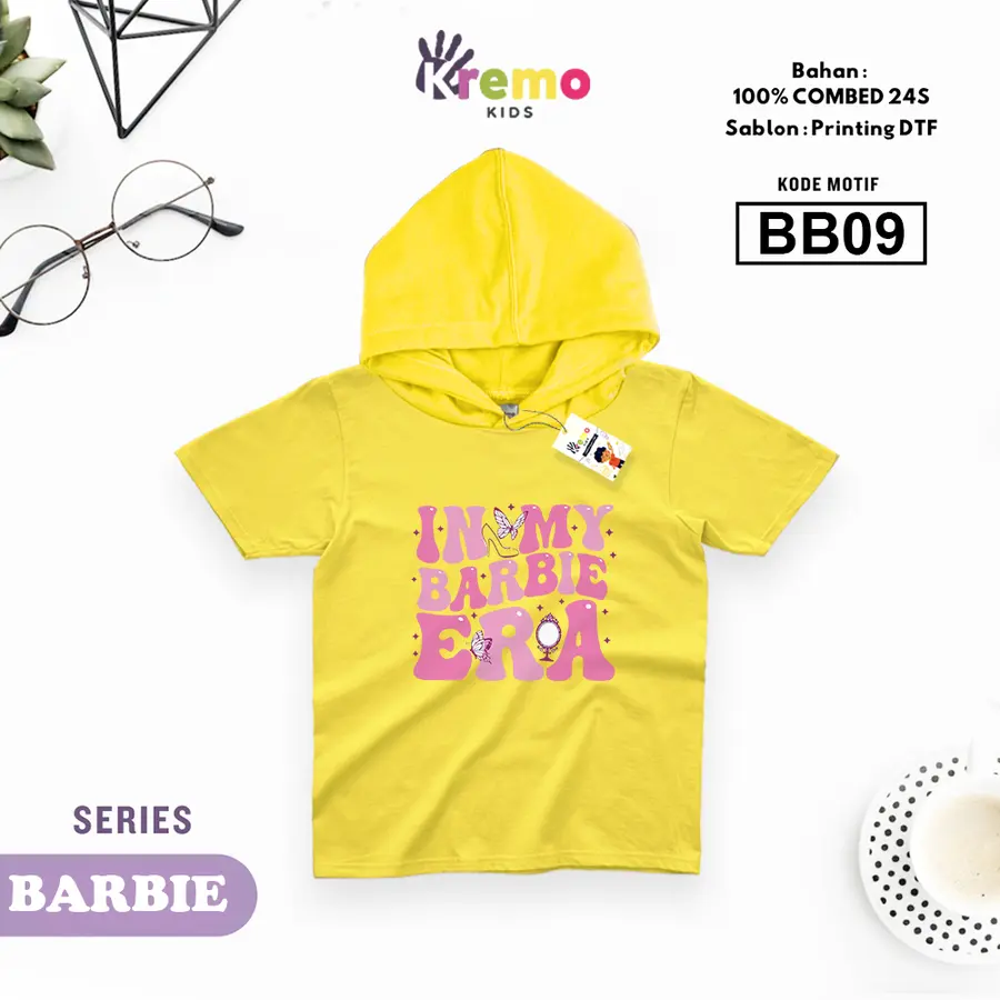 BB09 - Hoodie Kids Combed 24s Pendek [Varian: S (3-4 y) / Biru]
