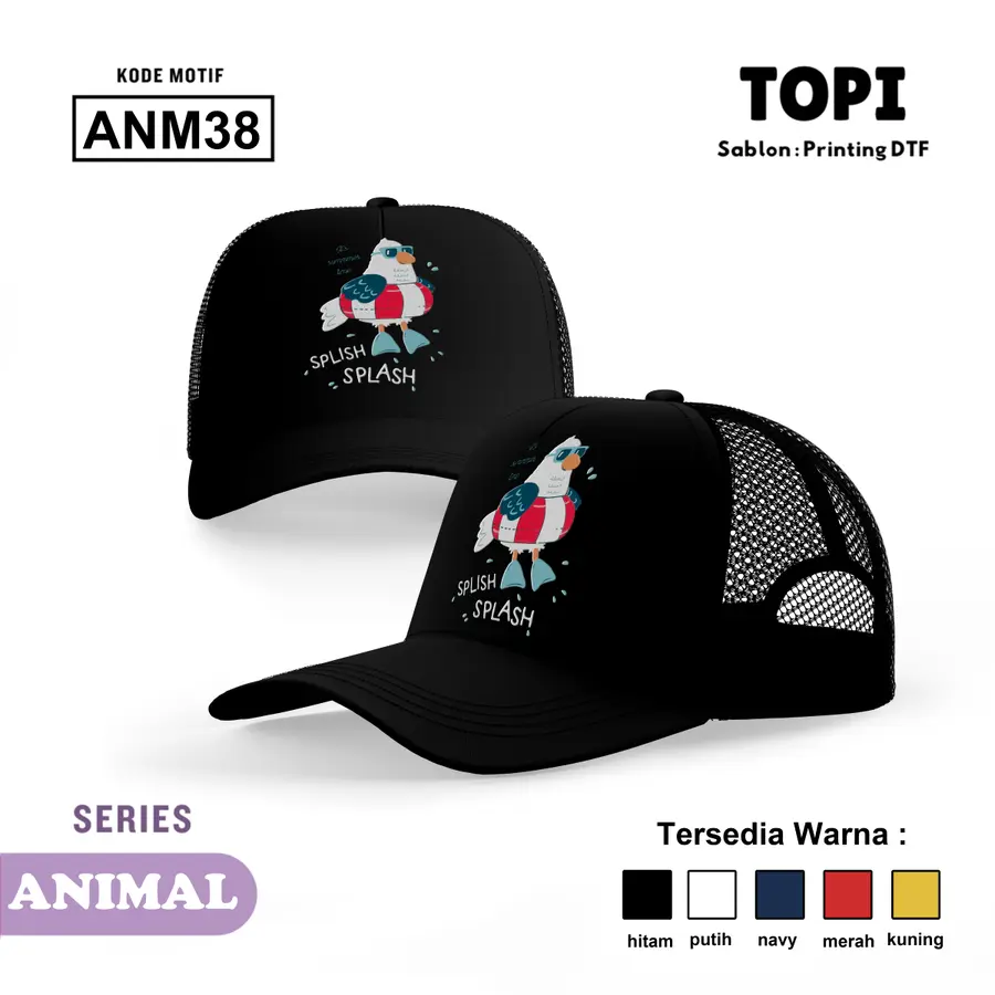 ANM38 - Topi [Varian: Hitam]