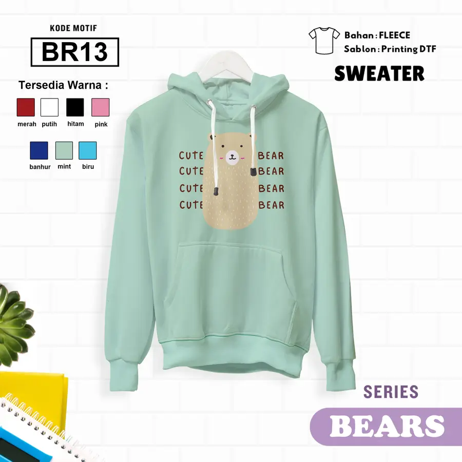BR13 - Sweater Kids Fleece Panjang [Varian: L (5-6 y) / Banhur]