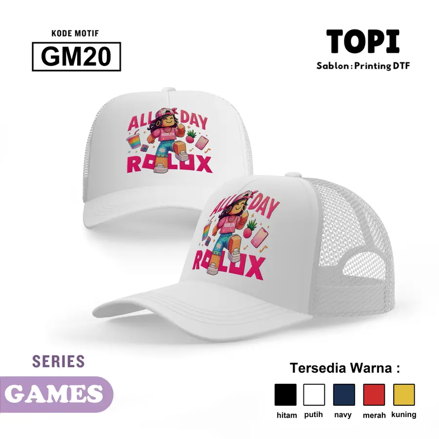 GM20 - Topi [Varian: Hitam]