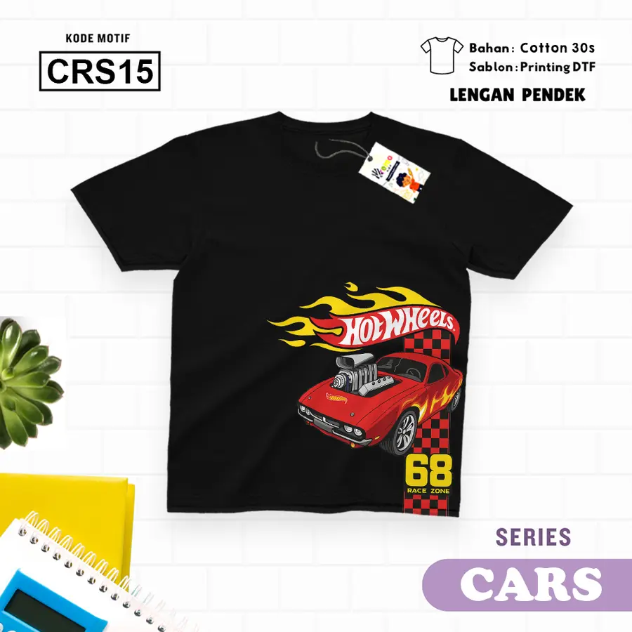 CRS15 - Kaos Dewasa Cotton 30s Pendek [Varian: M / Biru Turkish]