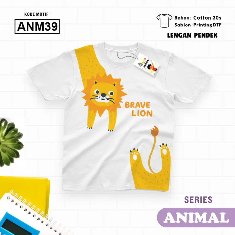 ANM39 - Kaos Dewasa Cotton 30s Pendek [Varian: M / Biru Turkish]