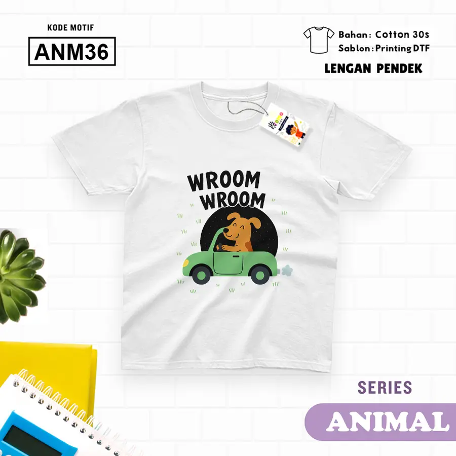 ANM36 - Kaos Dewasa Cotton 30s Pendek [Varian: M / Biru Turkish]