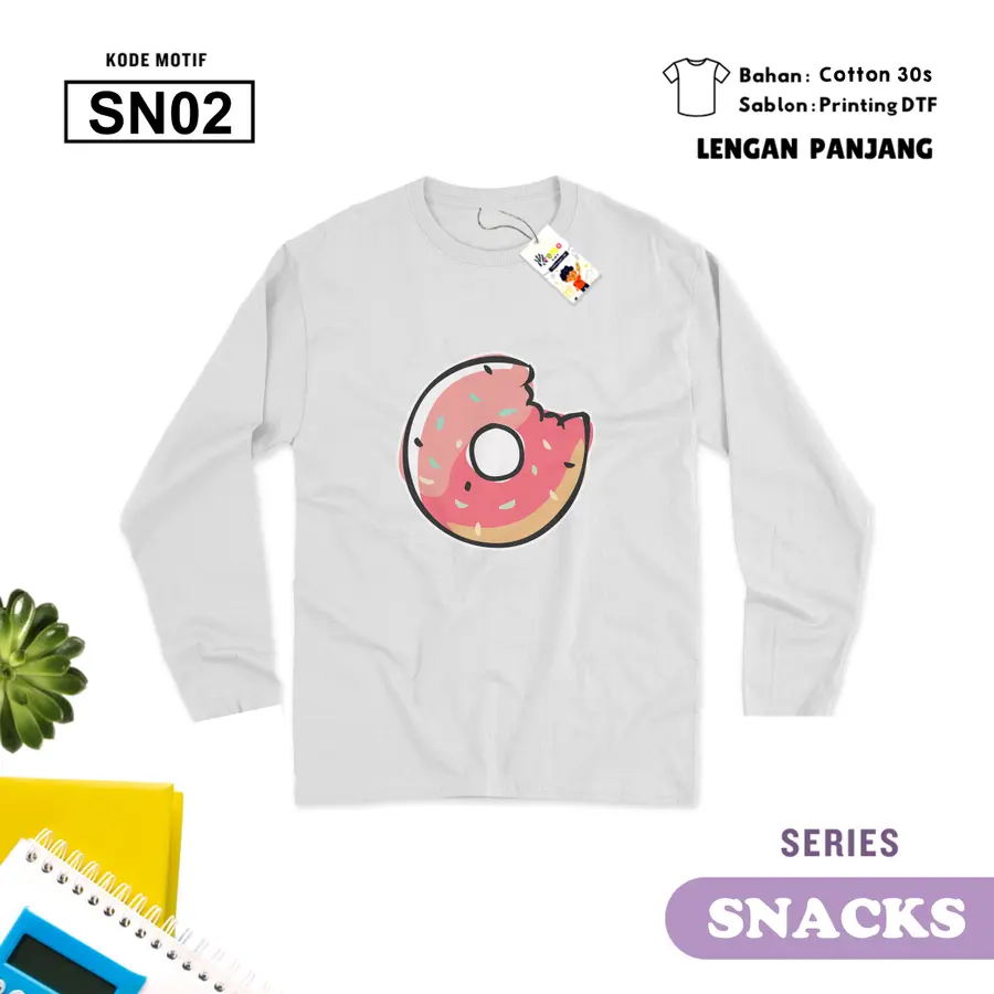 SN02 - Kaos Kids/Junior Cotton 30s Panjang [Varian: S Kids (1-2 y) / Biru Turkish]