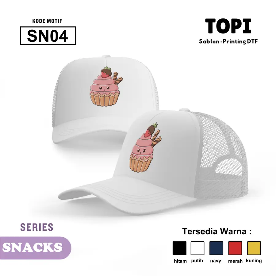 SN04 - Topi [Varian: Hitam]