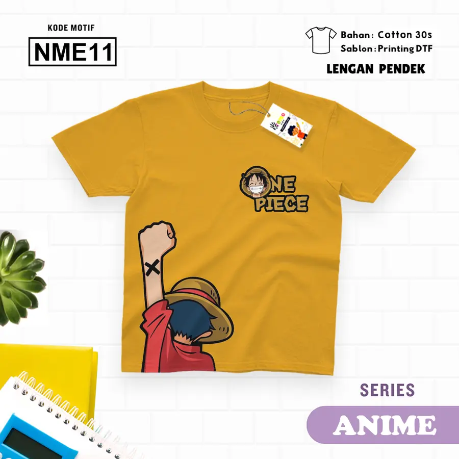 NME11 - Kaos Dewasa Cotton 30s Pendek [Varian: M / Biru Turkish]