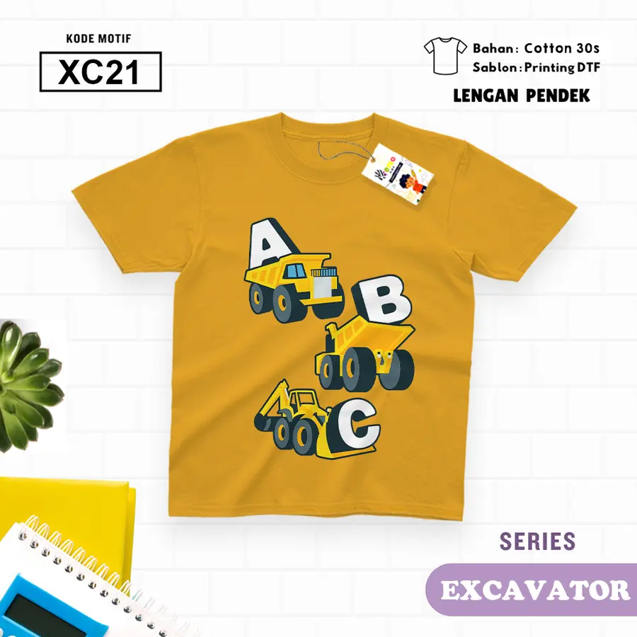 XC21 - Kaos Dewasa Cotton 30s Pendek [Varian: M / Biru Turkish]