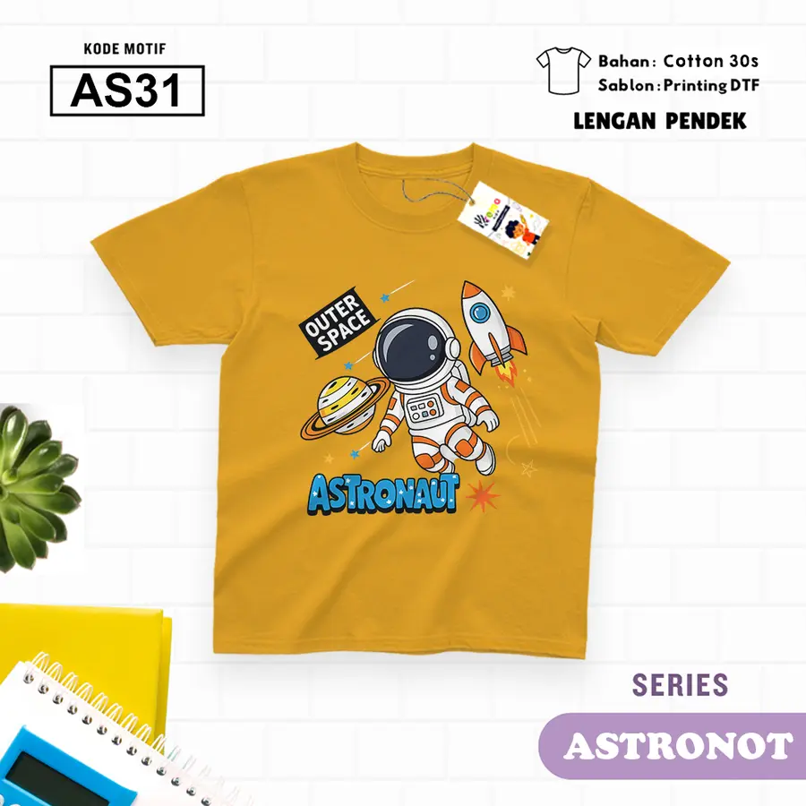 AS31 - Kaos Dewasa Cotton 30s [Varian: M / Biru Turkish]