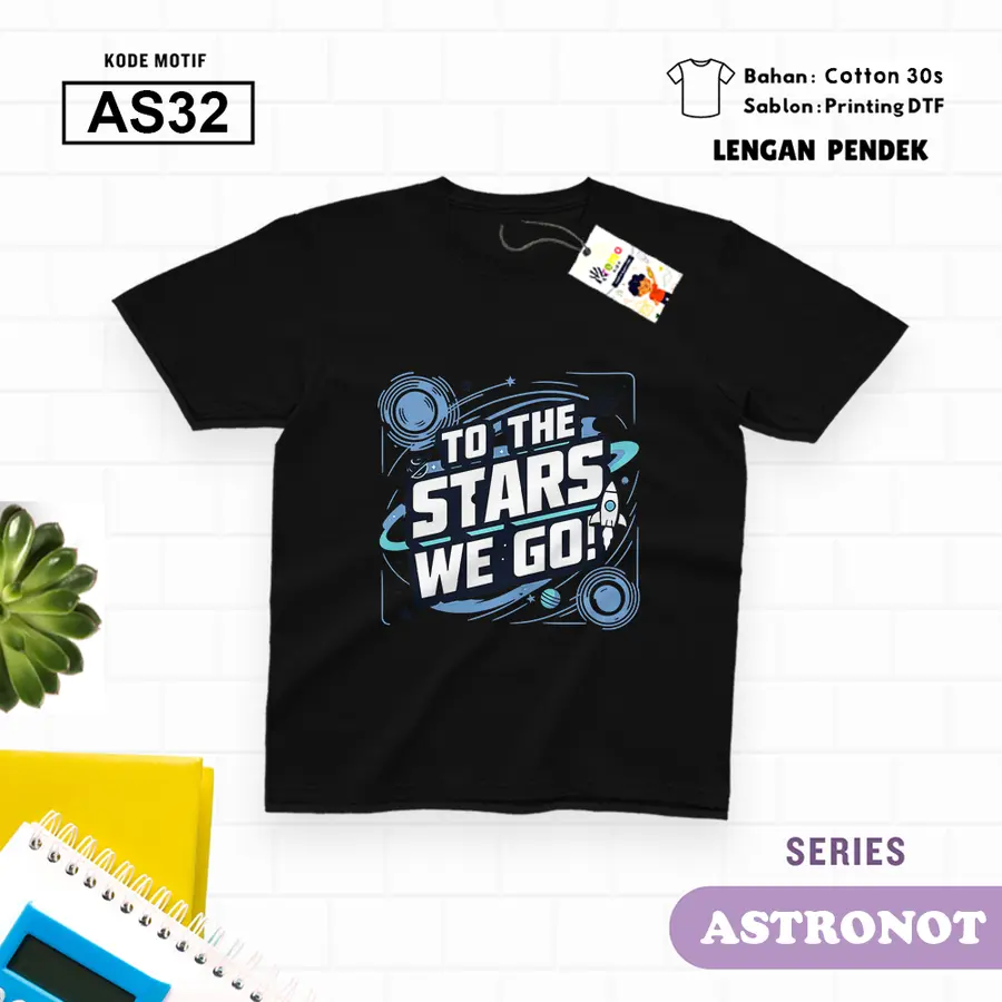 AS32 - Kaos Dewasa Cotton 30s [Varian: M / Biru Turkish]