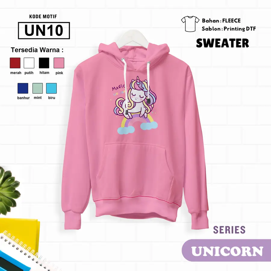 UN10 - Sweater Kids Fleece Panjang [Varian: L (5-6 y) / BANHUR]