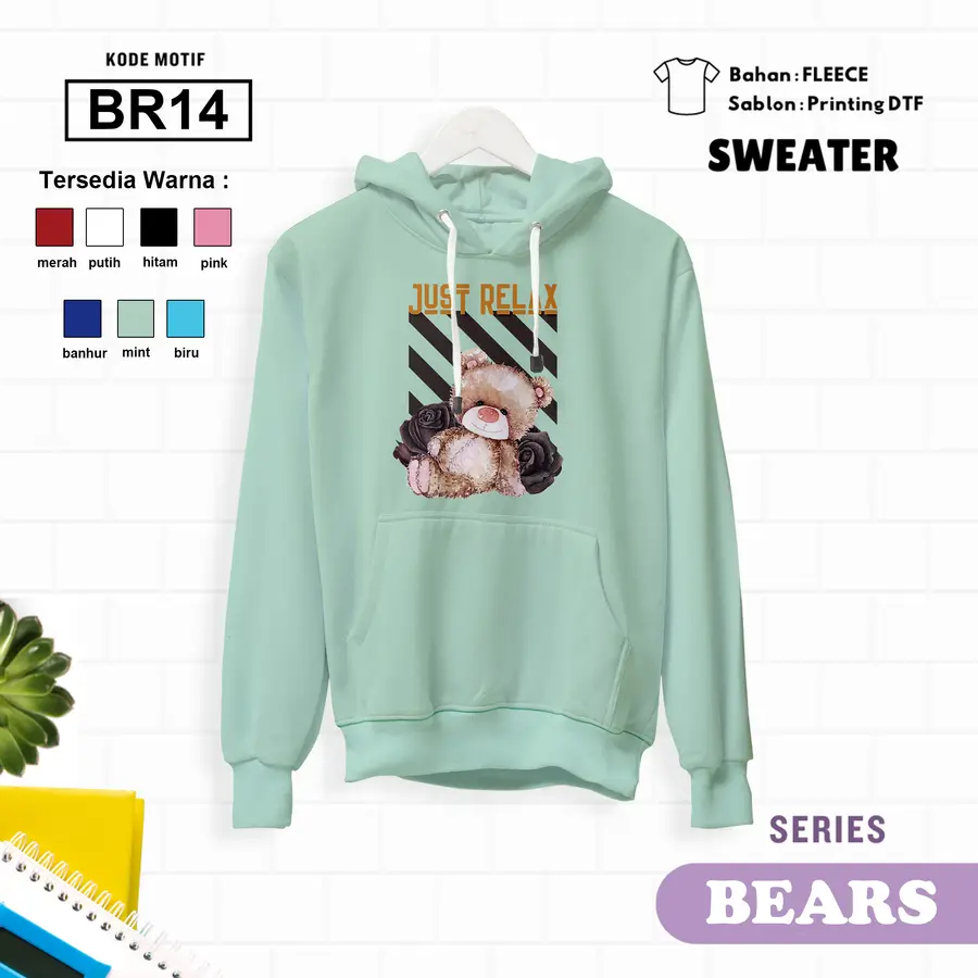 BR14 - Sweater Kids Fleece Panjang [Varian: L (5-6 y) / Banhur]