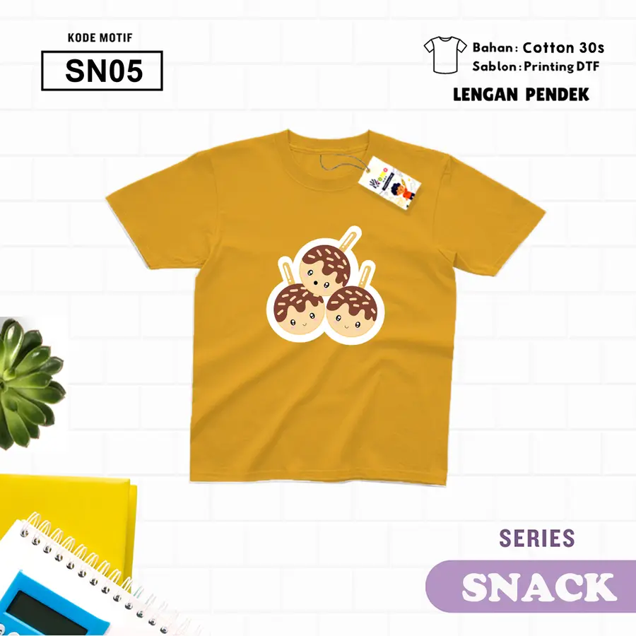 SN05 - Kaos Kids/Junior Cotton 30s Pendek [Varian: S Kids (1-2 y) / Biru Turkish]