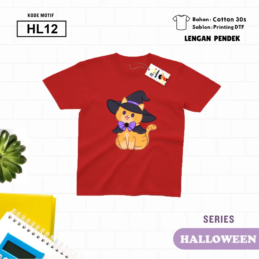 HL12 - Kaos Kids/Junior Cotton 30s Pendek [Varian: L Junior (11-12 y) / Biru Turkish]