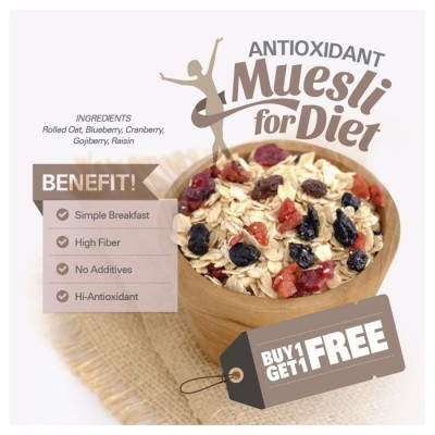 BUY 1 GET 1 FREE Antioxidant Muesli (500gr x 2pc)