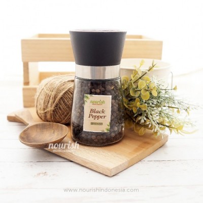 Black Pepper Whole with Grinder 80gr