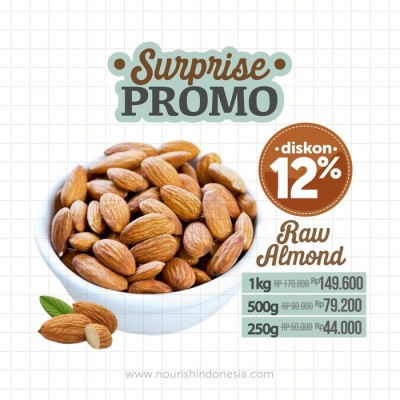 Natural Raw Whole almond 100gr