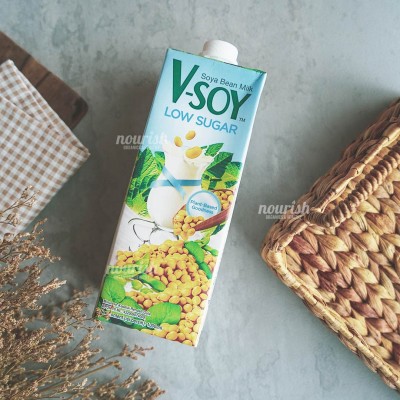 V-Soy Susu Kedelai Low Sugar (VSoy Milk Non GMO) 1 L