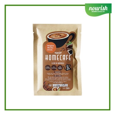 Homecafe Belgian Mocha Drink, Minuman Siap Seduh 50gr