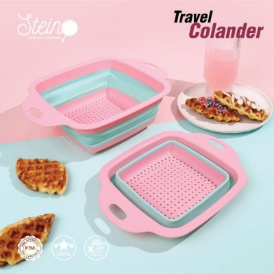Stein Cookware TRAVEL COLANDER Silicon Premium FDA Approved - PINK