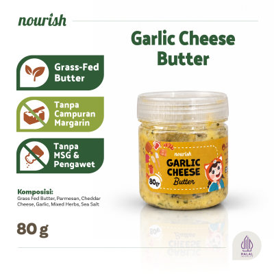 Nourish Butter Grass Fed MPASI / BB Booster / Lemak Baik - GARLIC CHEESE