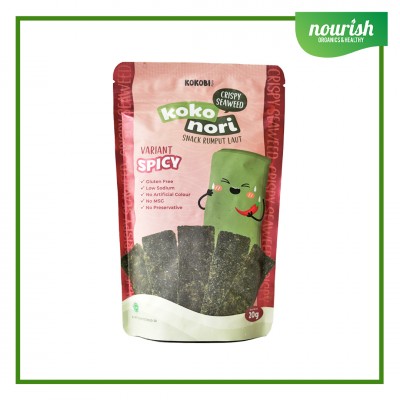 KOKOBI Koko Nori Crispy Seaweed SNACK RUMPUT LAUT, HALAL & NO MSG 20gr - SPICY