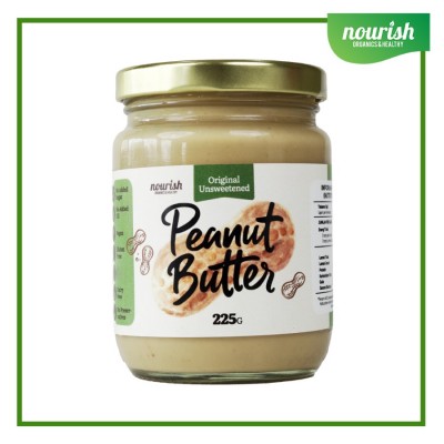 Nourish Original Unsweetened Peanut Butter - 225 gram